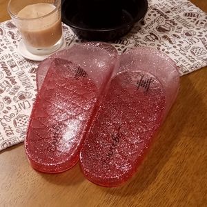 Light pink to dark pink fade gel slides